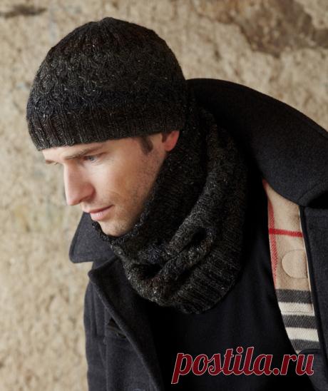 Мужской снуд спицами фото