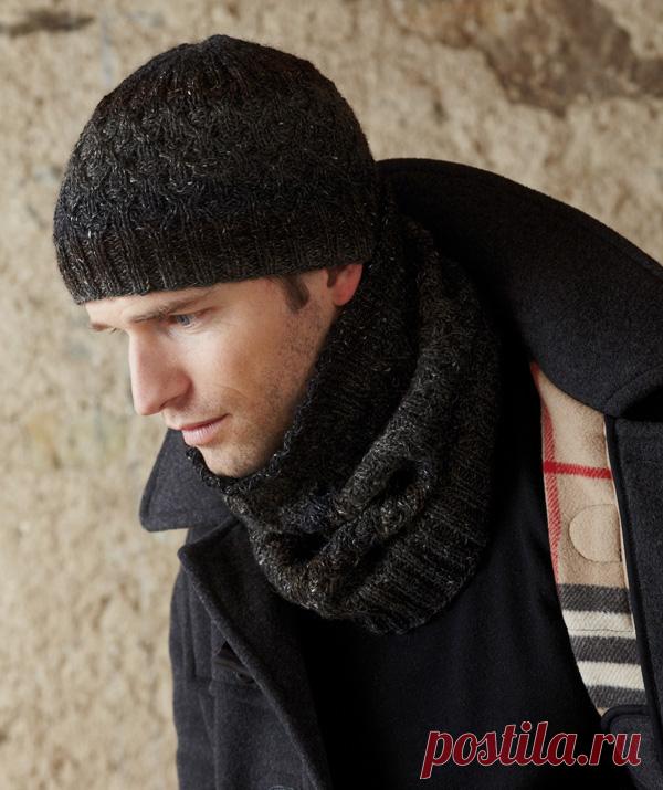 Мужской снуд спицами фото