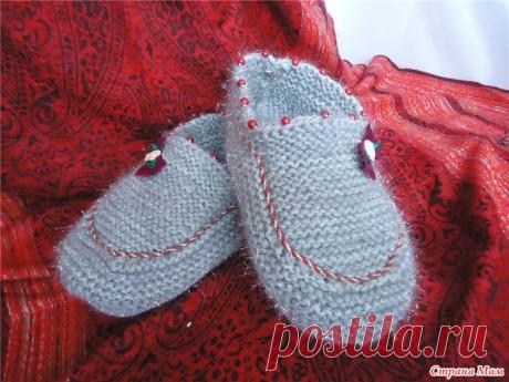 Детские тапочки спицами, 21 модель с описанием и схемами вязания, Вязание для детей