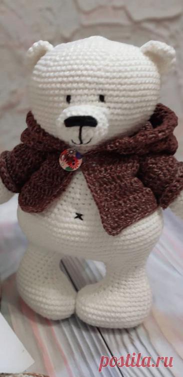 PDF Мишка Косолапый крючком. FREE crochet pattern; Аmigurumi animal patterns. Амигуруми схемы и описания на русском. Вязаные игрушки и поделки своими руками #amimore - медведь, медвежонок, мишка.