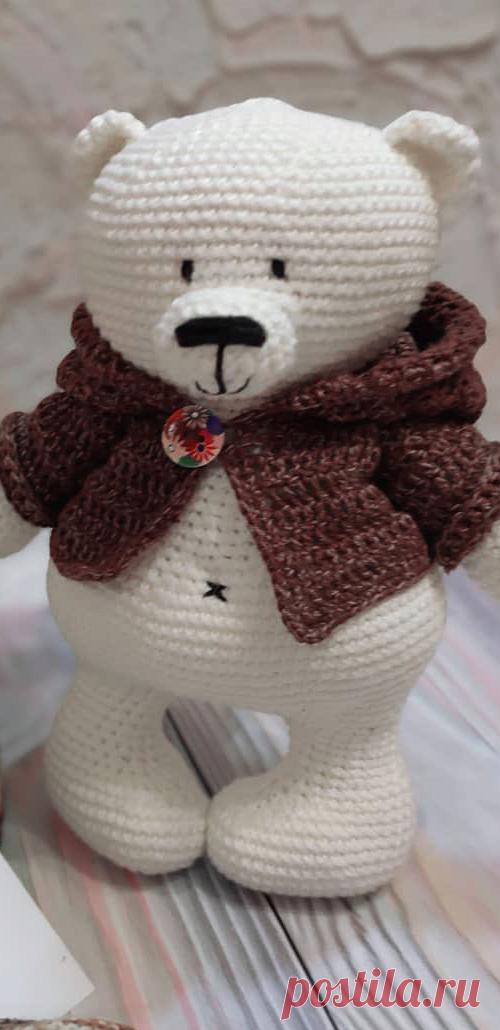 PDF Мишка Косолапый крючком. FREE crochet pattern; Аmigurumi animal patterns. Амигуруми схемы и описания на русском. Вязаные игрушки и поделки своими руками #amimore - медведь, медвежонок, мишка.