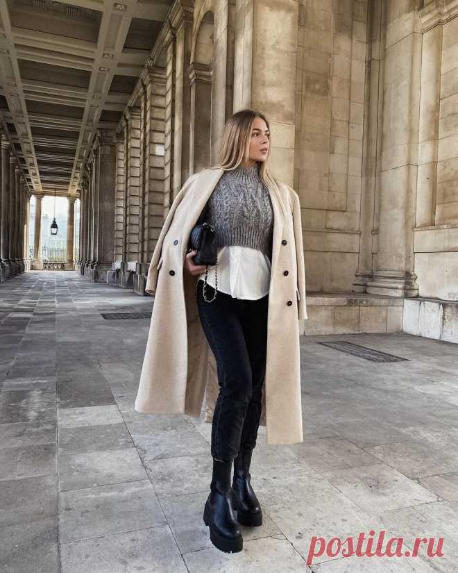 Как создать стильные осенние образы с вязаными вещами