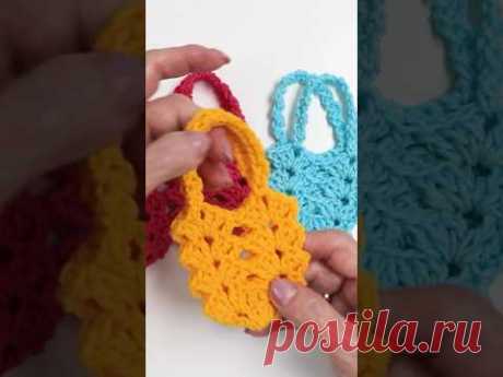 Сумочка крючком. #easycrochet #crochetbag #crochettutorial #каксвязать