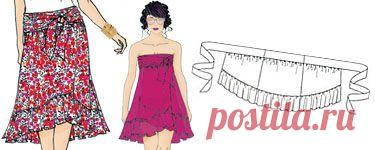 одним швом-юбка с оборкой+выкройка