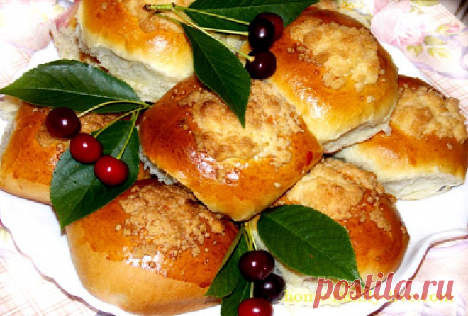 Булочки с вишней/Сайт с пошаговыми рецептами с фото для тех кто любит готовить