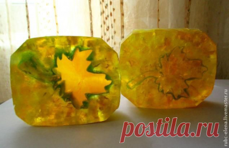 Мастер-класс: мыло &quot;Янтарный лист&quot; - Ярмарка Мастеров - ручная работа, handmade