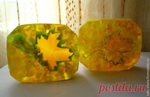 Мастер-класс: мыло "Янтарный лист" - Ярмарка Мастеров - ручная работа, handmade