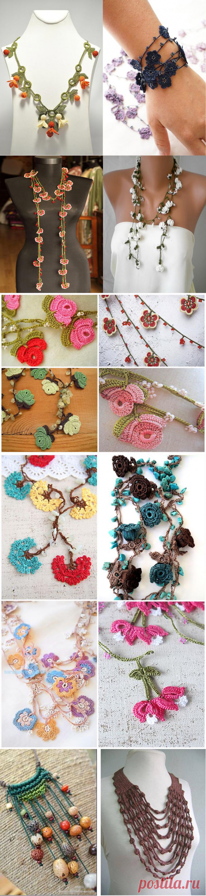 Потрясающие вязаные браслеты и серьги