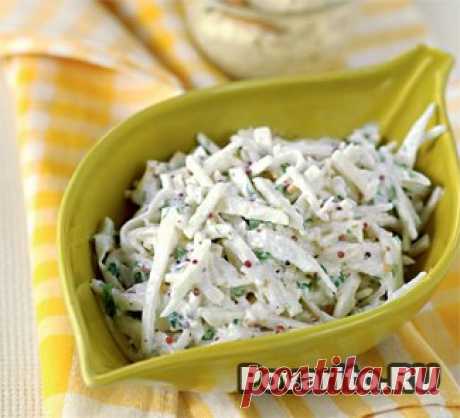 Салат из кольраби и яблок с горчичной заправкой » Povarito.Ru - Пошаговые фото-рецепты с описанием этапов приготовления