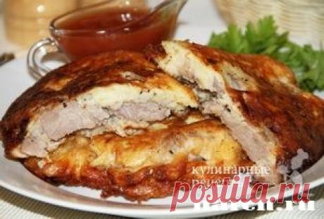 Сочное мясо в картофельно-кабачковом кляре..