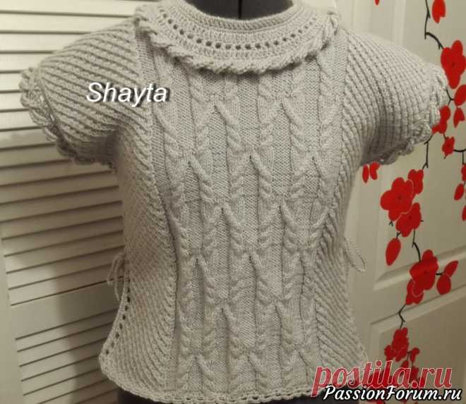 Пончо-пуловер Shayta для девочки. - запись пользователя shayta71 (Оксана) в сообществе Вязание спицами в категории Вязание спицами для детей
