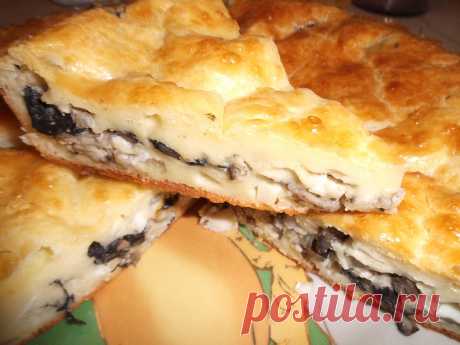Пирог с грибами, луком и яйцом - Простые рецепты Овкусе.ру