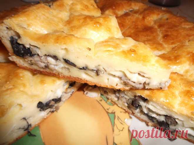 Пирог с грибами, луком и яйцом - Простые рецепты Овкусе.ру