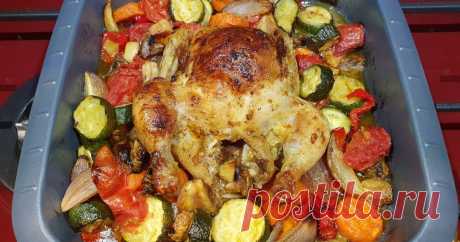 Цыплёнок-Корнишон с овощами в духовке - пошаговый рецепт с фото. Автор рецепта Ольга Вербовская . Цыплёнок-Корнишон с овощами в духовке - пошаговый рецепт с фото. #подарокалександру