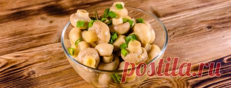 Маринованные шампиньоны за 15 минут — рецепт в Журнале Маркета