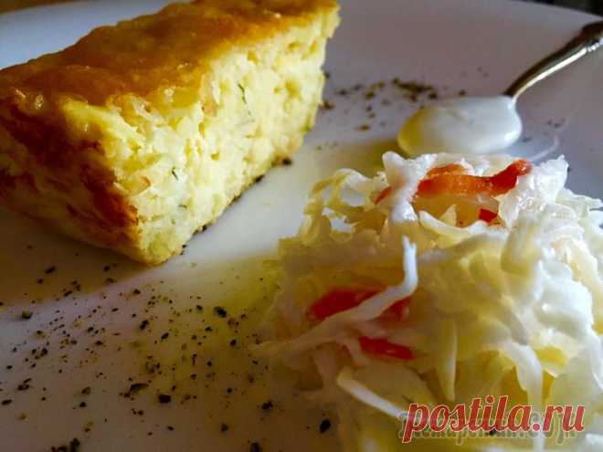 Запеканка из тертого картофеля. Быстро и вкусно!