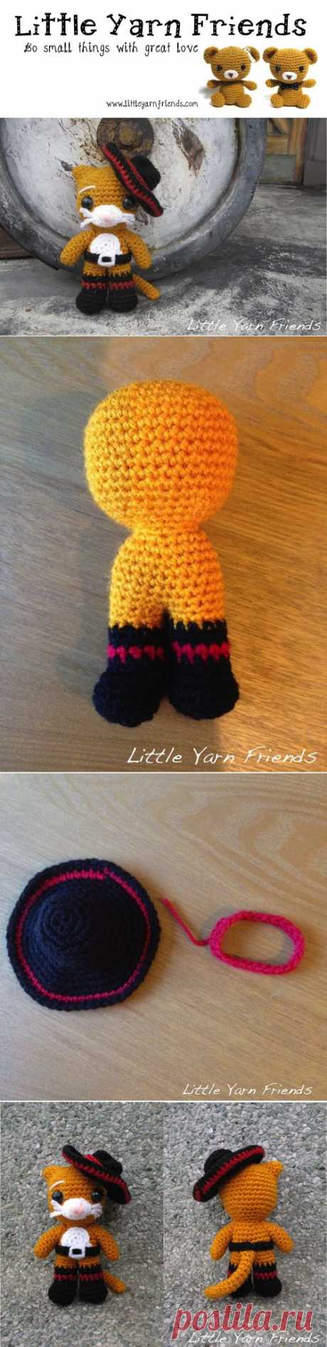Little Yarn Friends &amp;bull; Crochet Pattern: Lil' Puss In Boots