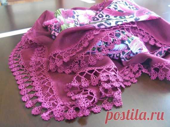 турецкое кружево оя ,отделка платков
