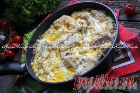 Минтай, тушёный с овощами в сметане - 11 пошаговых фото в рецепте