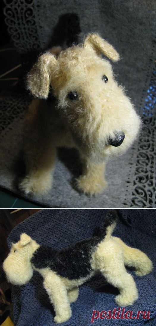 Эрдельтерьер вязаный.