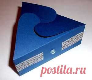 Коробочка треугольная, синяя. Размер:. Купить в Интернет магазине svetlichok.tatet.ru.