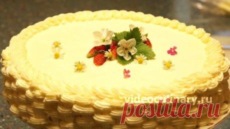 Белковый заварной масляный крем - Видеокулинария.рф - видео-рецепты Бабушки Эммы