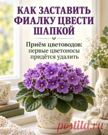 Хотите, чтобы фиалка цвела настоящей шапкой?