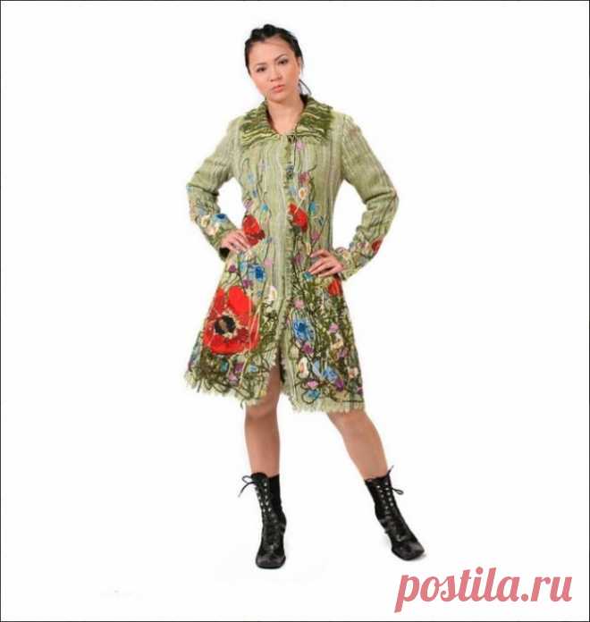 Пальто ручной работы.