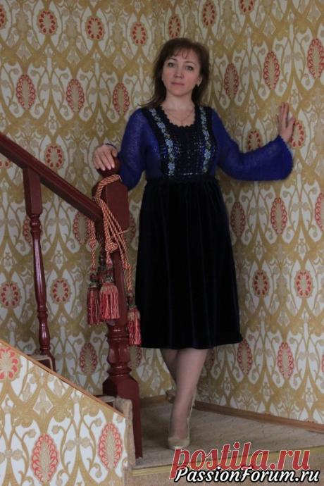 Комбинированное платье "Киномания" - запись пользователя natalev (Наталия) в сообществе Вязание спицами в категории Вязание спицами. Работы пользователей Девочки, помните фильм "Обыкновенное чудо"?Уже давно не давало мне покоя одно из платьев Принцессы в этом фильме. Получилось не совсем, как в оригинале, ну так и я давно уже не принцесса.