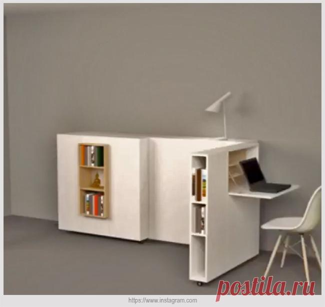 Уникальная мебель-трансформер для маленького домашнего офиса | Идеи домашнего мастера