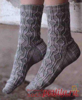 Вязаные носки «Чертополох» | ВЯЗАНЫЕ НОСКИ
