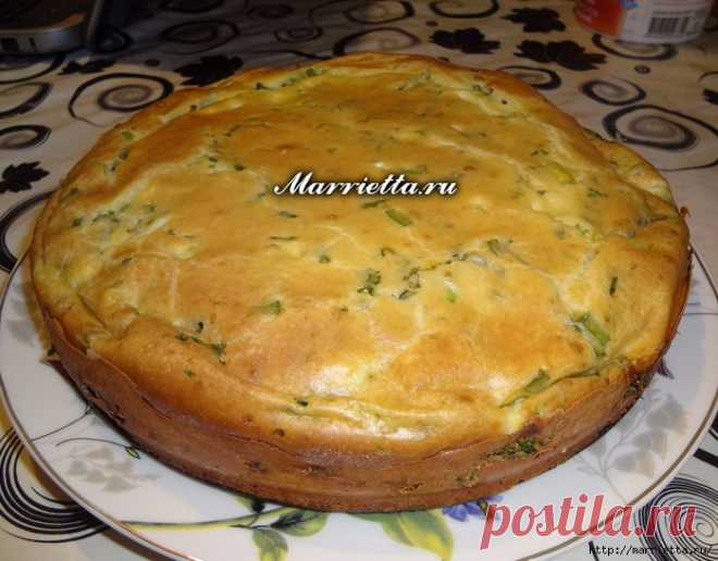 Пирог с тархуном и зеленым луком. Моя выпечка