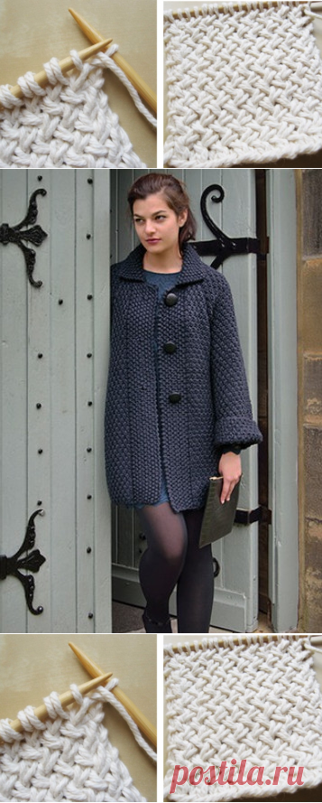 С этим узором я с легкостью вяжу: кардиганы, шапки, хомуты и даже пальто… красиво и тепло!