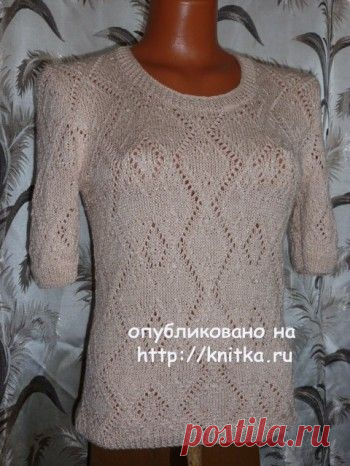 Женская кофточка спицами с описанием и схемами,  Вязание для женщин Здравствуйте девочки! Связалась кофточка к летнему сезону. Пряжа 