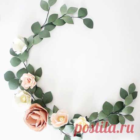 Paper garland in the making! #handmadebysarakim #letsmakeflowers