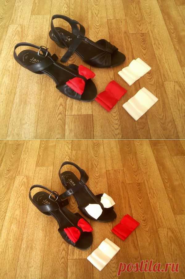 Декор босоножек бантами / Обувь / Модный сайт о стильной переделке одежды и интерьера
