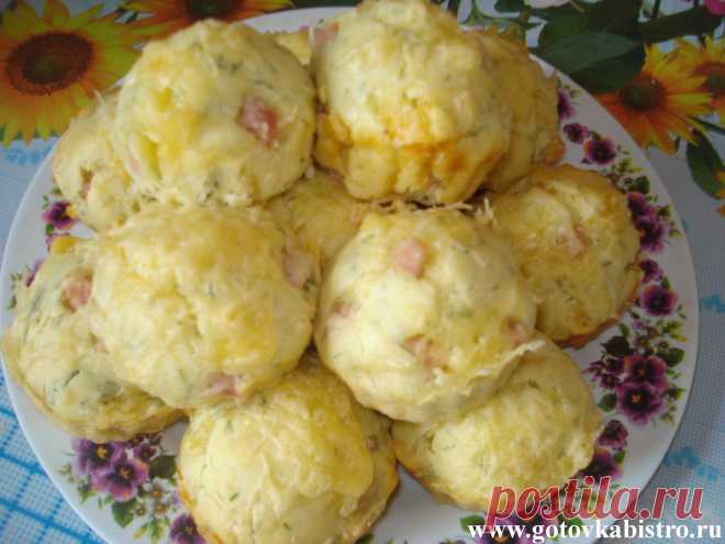 Маффины с сыром и ветчиной