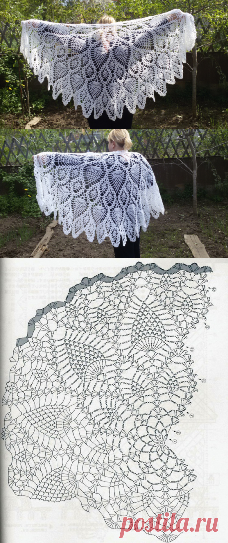 Шаль &quot;ананасы&quot;.