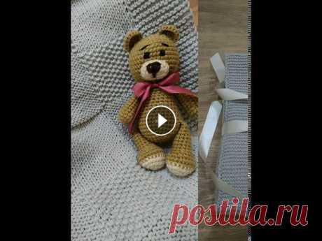Вязаный плед спицами из Yarn art Jeans. Вязаный плед для малышей. Мягкий и нежный. Подойдёт как для девочки, так и для мальчика. Будет удобен и в коляске и в кроватке малыша. Также подойдёт ...