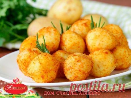 жареные колбасные шарики.