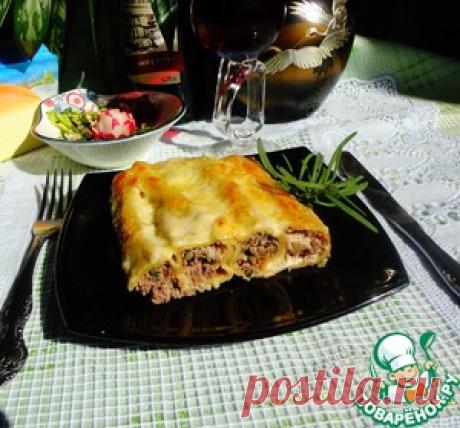 Каннеллони с мясом и грибами - кулинарный рецепт