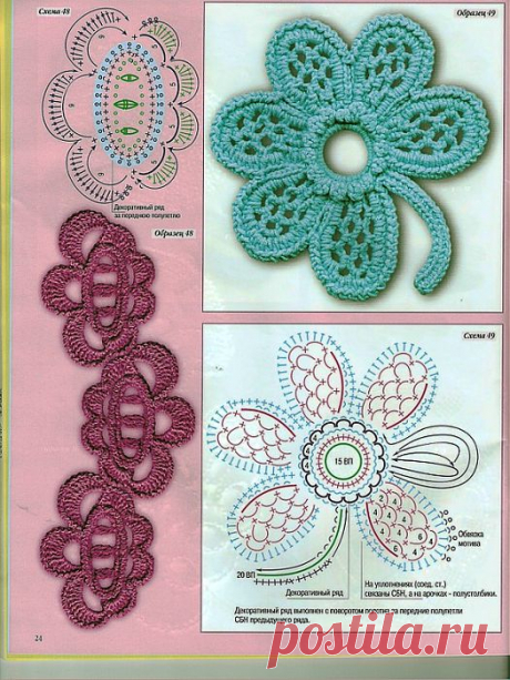 Красивейшие мотивы для ирландского кружева.