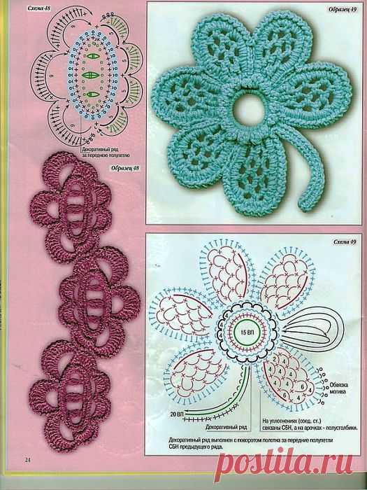 Красивейшие мотивы для ирландского кружева.
