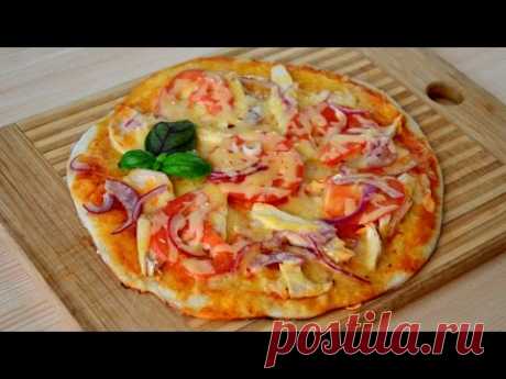 Тонкая пицца рецепт