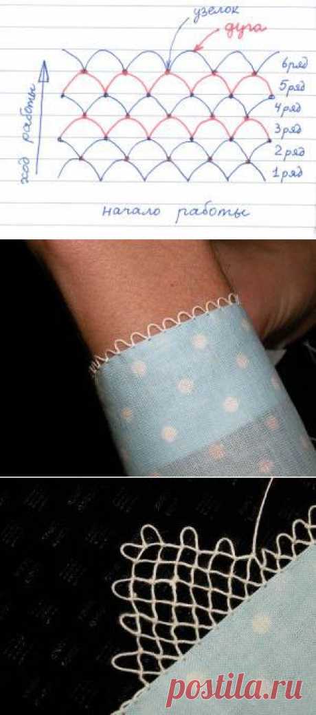 Делаем кружева иголкой. Палестинское кружево.