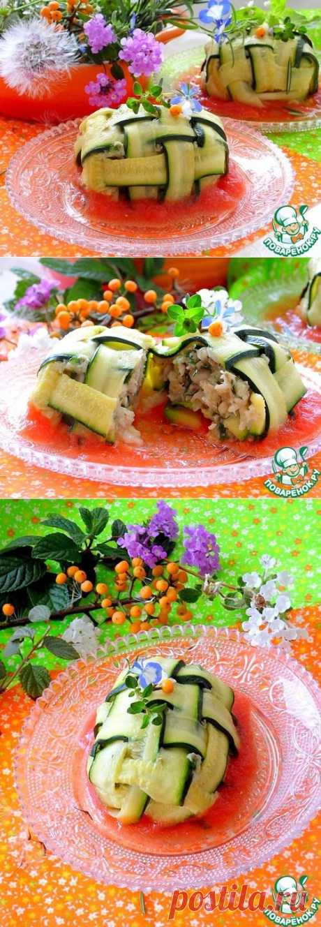 Рыбное филе в мешке из цукини - кулинарный рецепт