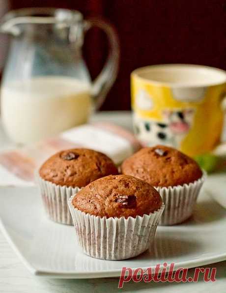 Шоколадные маффины с шоколадной крошкой | Вкусный блог - рецепты под настроение