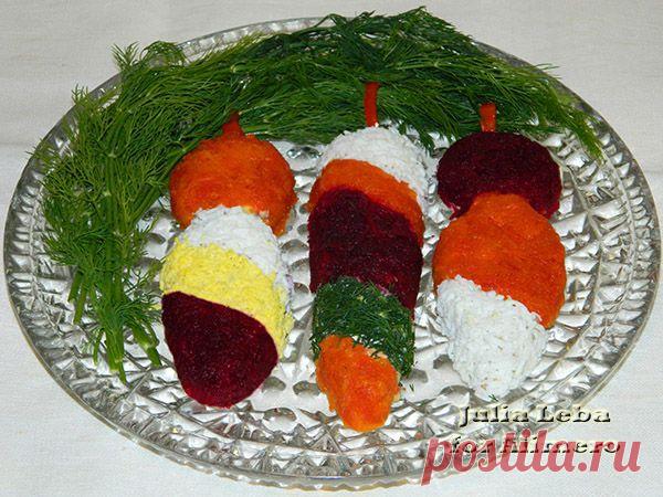 Мясной салат Новогодние игрушки / Рецепты с фото