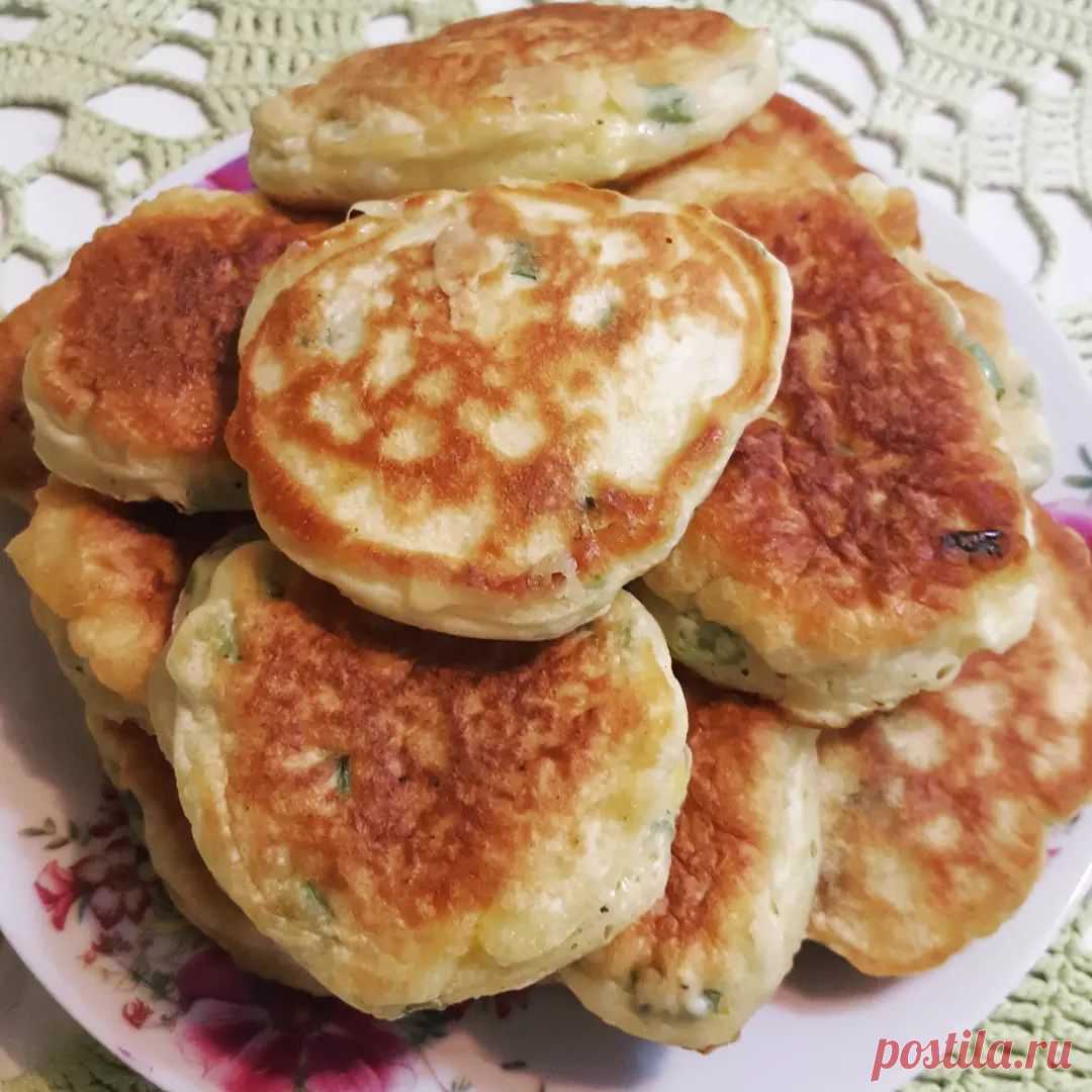 Оладьи на кефире с начинкой