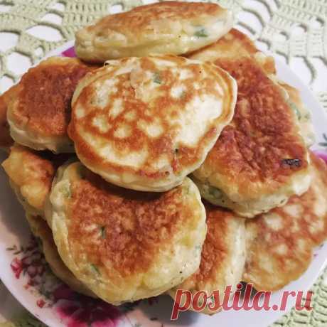 Оладьи на кефире с начинкой